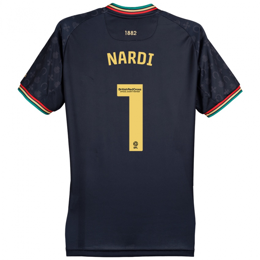 Herren Paul Nardi #1 Dunkelmarineblau Auswärtstrikot Trikot 2024/25 T-Shirt Österreich