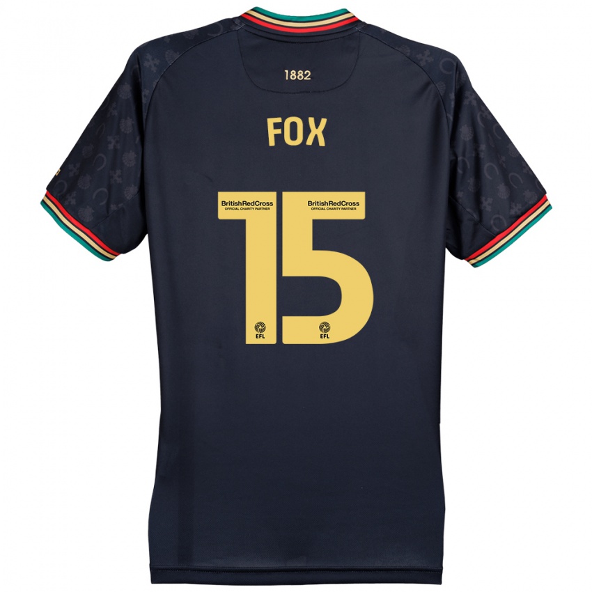 Herren Morgan Fox #15 Dunkelmarineblau Auswärtstrikot Trikot 2024/25 T-Shirt Österreich