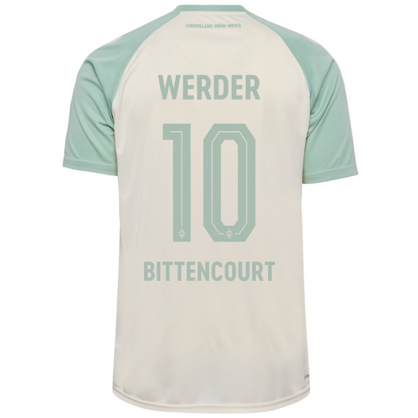 Herren Leonardo Bittencourt #10 Cremeweiß Hellgrün Auswärtstrikot Trikot 2024/25 T-Shirt Österreich