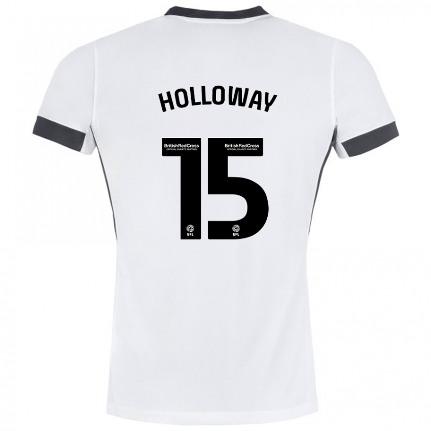 Herren Rebecca Holloway #15 Weiß Schwarz Auswärtstrikot Trikot 2024/25 T-Shirt Österreich