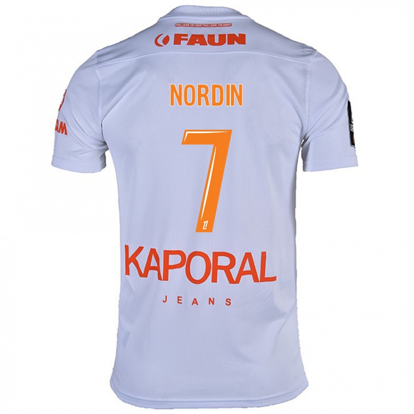 Herren Arnaud Nordin #7 Weiß Auswärtstrikot Trikot 2024/25 T-Shirt Österreich