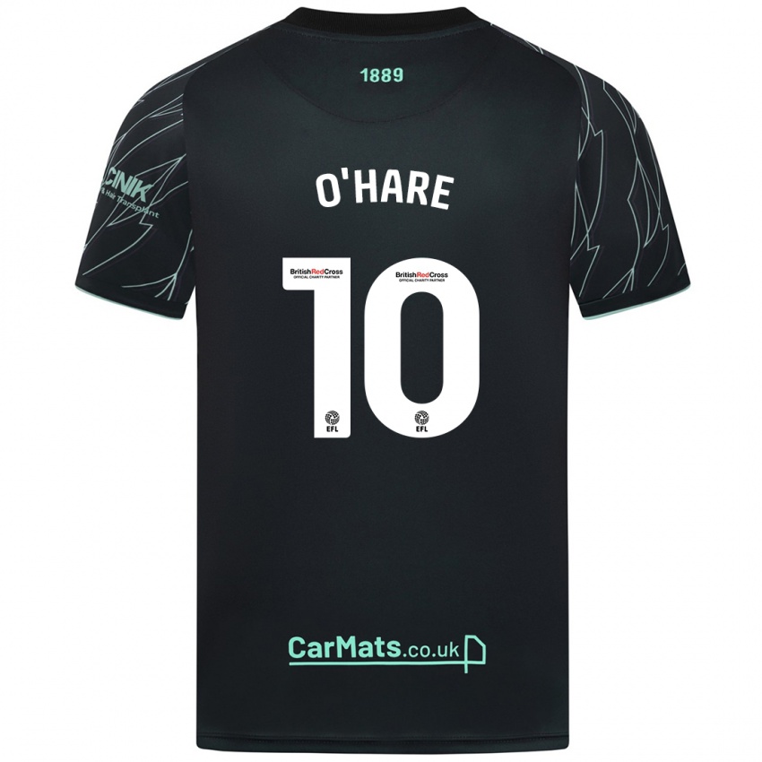 Herren Callum O'hare #10 Schwarz Grün Auswärtstrikot Trikot 2024/25 T-Shirt Österreich