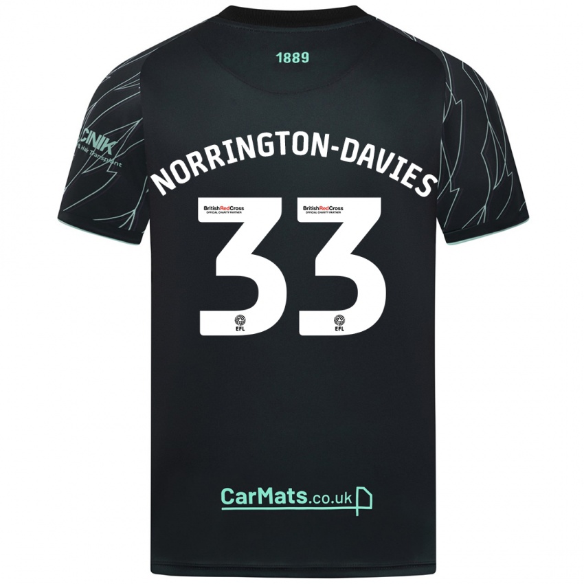 Herren Rhys Norrington-Davies #33 Schwarz Grün Auswärtstrikot Trikot 2024/25 T-Shirt Österreich