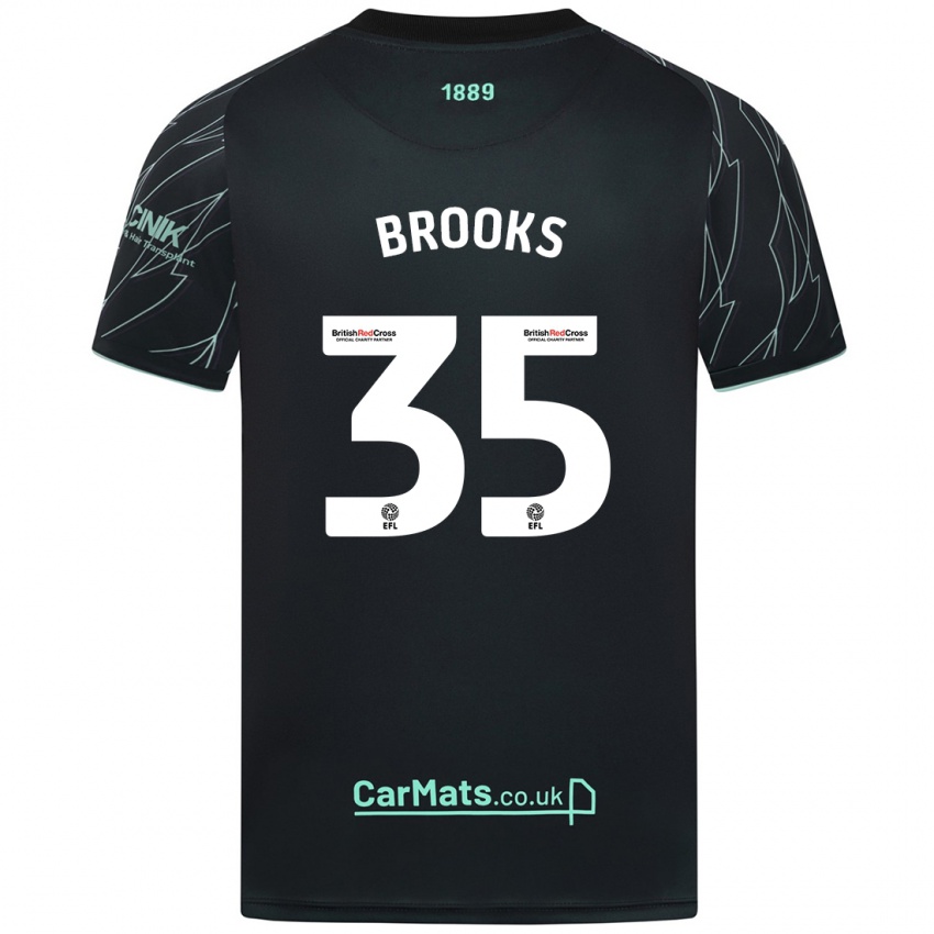 Herren Andre Brooks #35 Schwarz Grün Auswärtstrikot Trikot 2024/25 T-Shirt Österreich