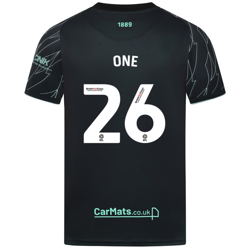 Herren Ryan Oné #26 Schwarz Grün Auswärtstrikot Trikot 2024/25 T-Shirt Österreich