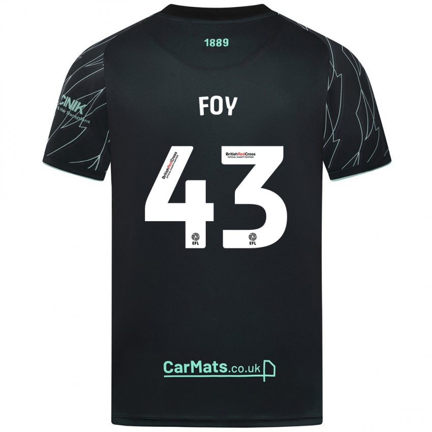 Herren Gus Foy #43 Schwarz Grün Auswärtstrikot Trikot 2024/25 T-Shirt Österreich