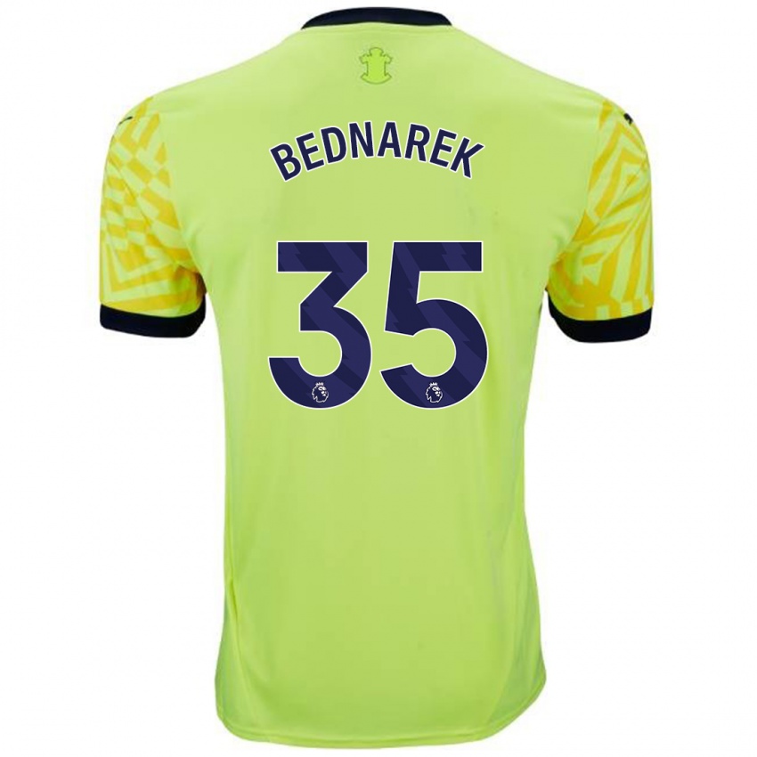 Herren Jan Bednarek #35 Gelb Auswärtstrikot Trikot 2024/25 T-Shirt Österreich