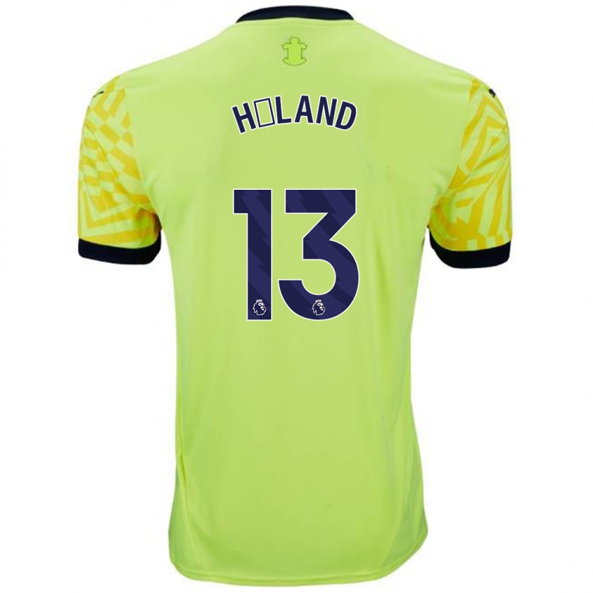 Herren Benedicte Håland #13 Gelb Auswärtstrikot Trikot 2024/25 T-Shirt Österreich