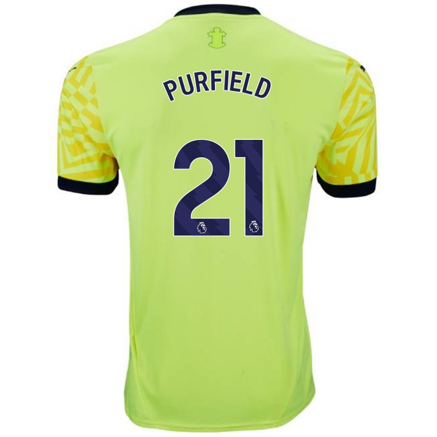 Herren Jemma Purfield #21 Gelb Auswärtstrikot Trikot 2024/25 T-Shirt Österreich