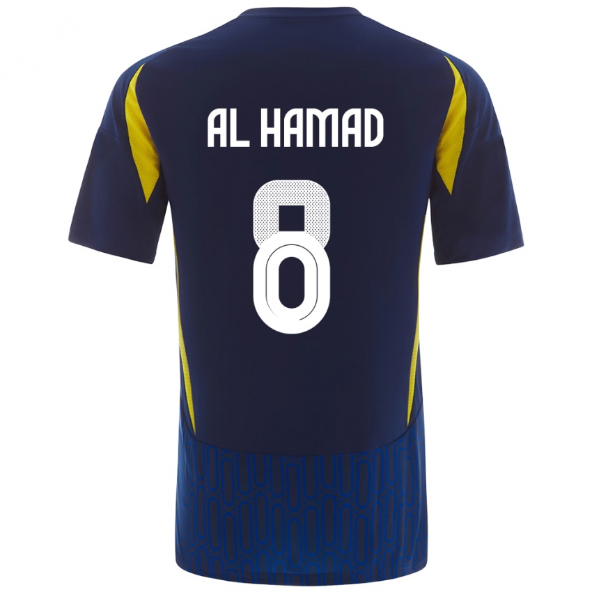 Herren Sara Al-Hamad #8 Blau Gelb Auswärtstrikot Trikot 2024/25 T-Shirt Österreich