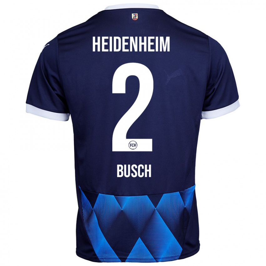 Herren Marnon Busch #2 Dunkel Marineblau Auswärtstrikot Trikot 2024/25 T-Shirt Österreich