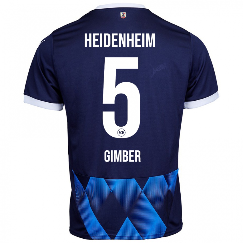 Herren Benedikt Gimber #5 Dunkel Marineblau Auswärtstrikot Trikot 2024/25 T-Shirt Österreich