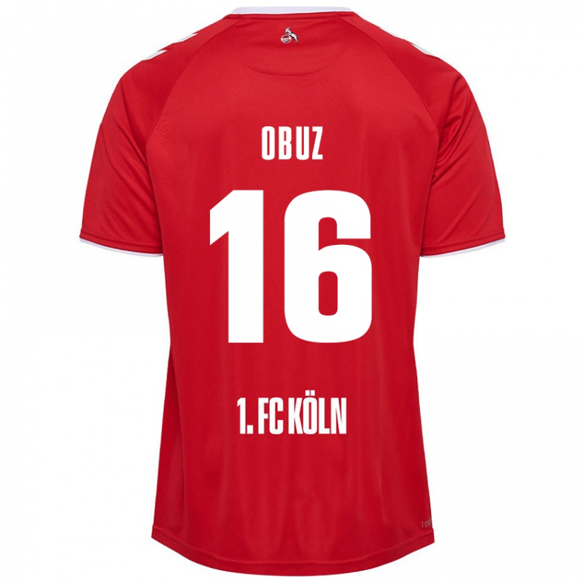 Herren Marvin Obuz #16 Rot Weiß Auswärtstrikot Trikot 2024/25 T-Shirt Österreich