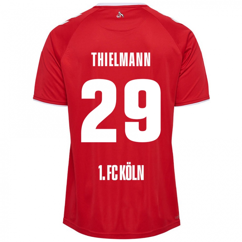 Herren Jan Thielmann #29 Rot Weiß Auswärtstrikot Trikot 2024/25 T-Shirt Österreich