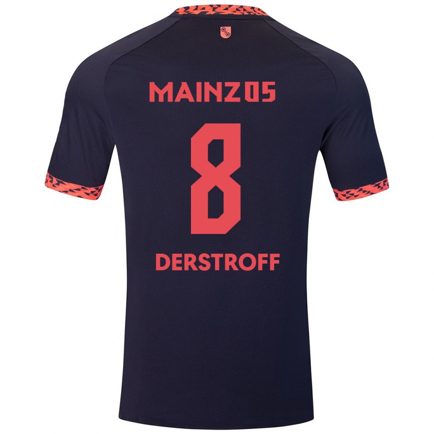 Herren Julian-Maurice Derstroff #8 Blau Korallenrot Auswärtstrikot Trikot 2024/25 T-Shirt Österreich