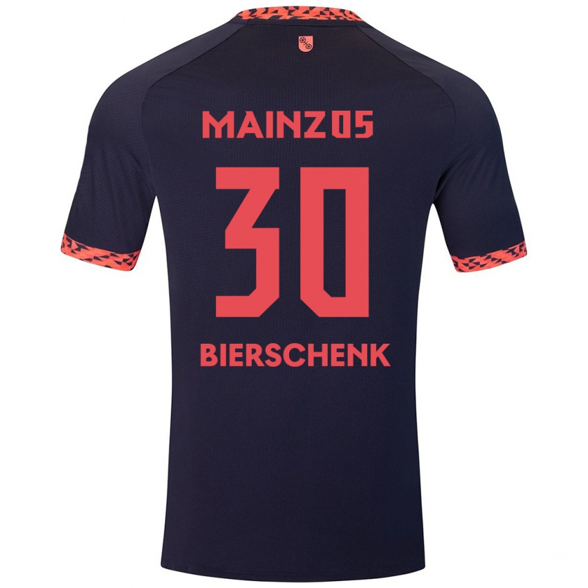 Herren Lovis Bierschenk #30 Blau Korallenrot Auswärtstrikot Trikot 2024/25 T-Shirt Österreich