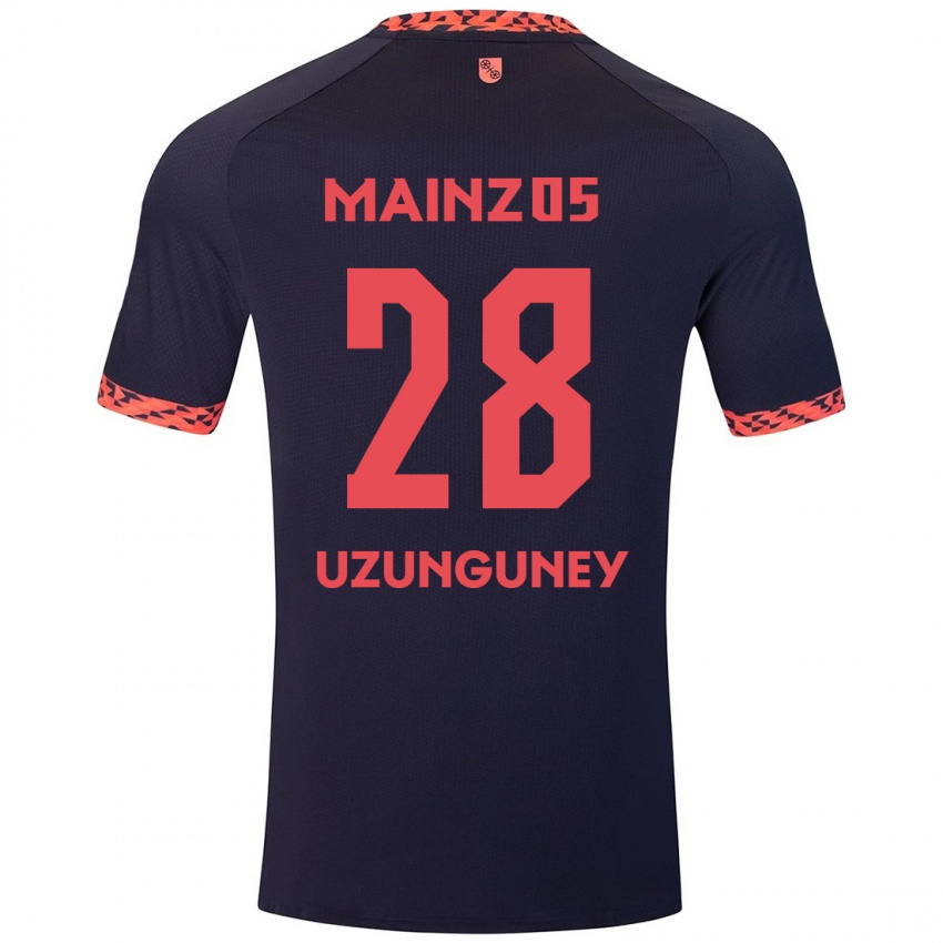 Herren Ebru Uzungüney #28 Blau Korallenrot Auswärtstrikot Trikot 2024/25 T-Shirt Österreich