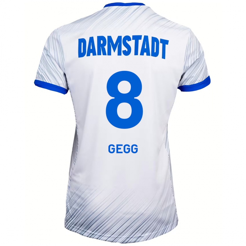 Herren Samir Gegg #8 Weiß Blau Auswärtstrikot Trikot 2024/25 T-Shirt Österreich