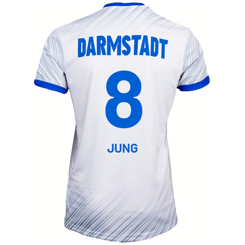 Herren Lennon Jung #8 Weiß Blau Auswärtstrikot Trikot 2024/25 T-Shirt Österreich