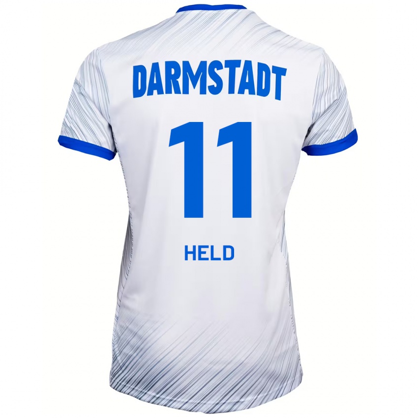 Herren Henry Held #11 Weiß Blau Auswärtstrikot Trikot 2024/25 T-Shirt Österreich