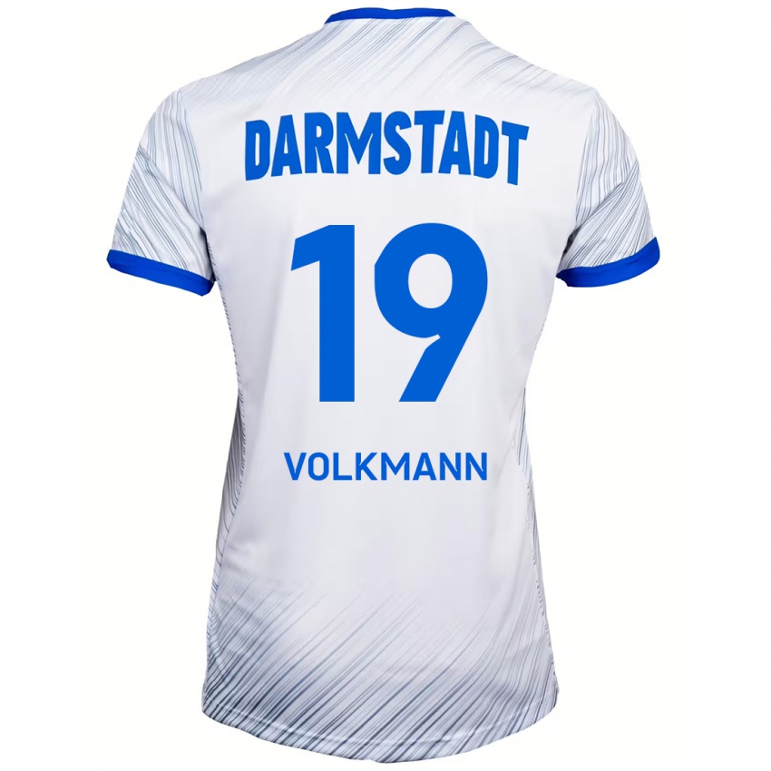 Herren Japhet Volkmann #19 Weiß Blau Auswärtstrikot Trikot 2024/25 T-Shirt Österreich