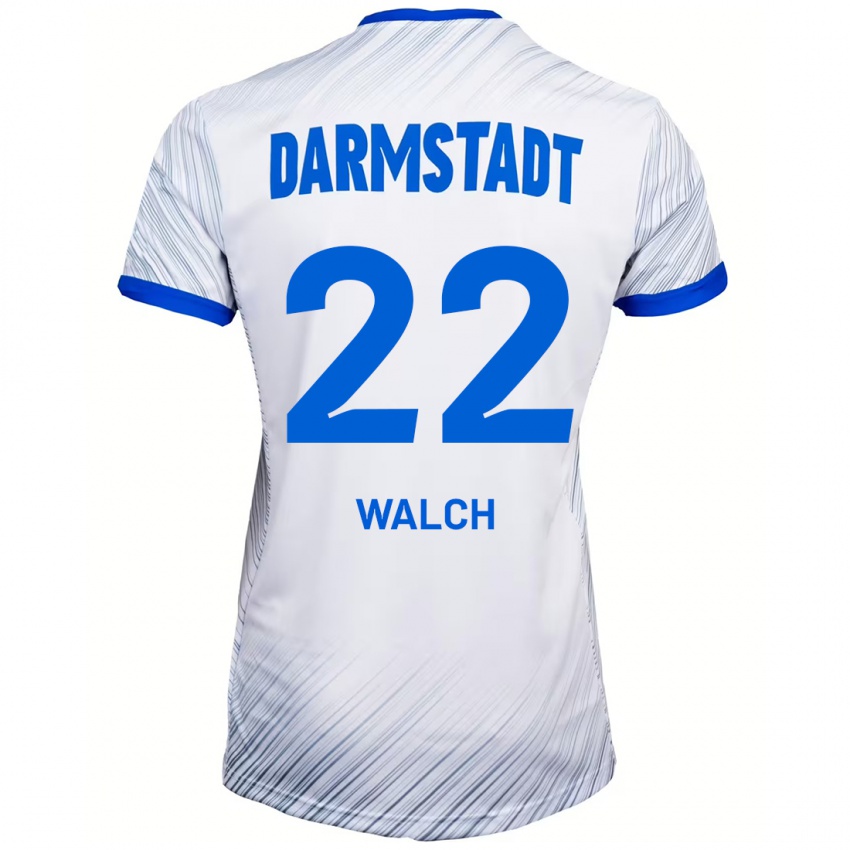 Herren Leon Walch #22 Weiß Blau Auswärtstrikot Trikot 2024/25 T-Shirt Österreich