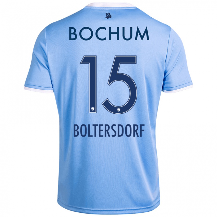 Herren Sebastian Boltersdorf #15 Himmelblau Auswärtstrikot Trikot 2024/25 T-Shirt Österreich