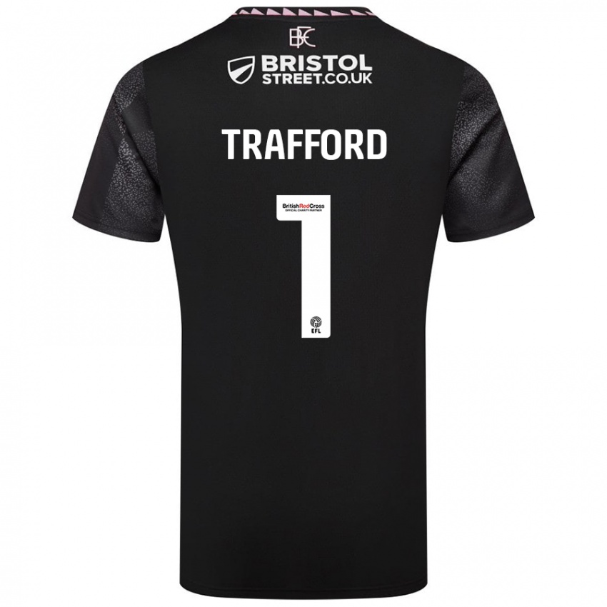 Herren James Trafford #1 Schwarz Auswärtstrikot Trikot 2024/25 T-Shirt Österreich