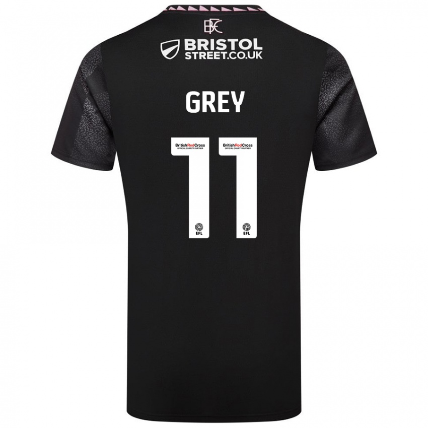 Herren Anna Grey #11 Schwarz Auswärtstrikot Trikot 2024/25 T-Shirt Österreich