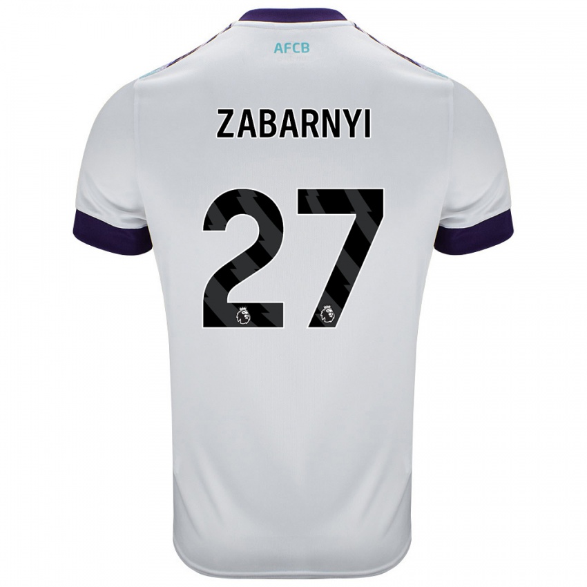 Herren Ilya Zabarnyi #27 Weiß Grün Lila Auswärtstrikot Trikot 2024/25 T-Shirt Österreich