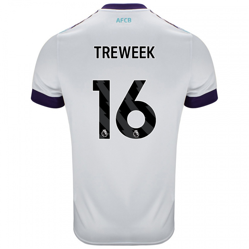 Herren Jess Treweek #16 Weiß Grün Lila Auswärtstrikot Trikot 2024/25 T-Shirt Österreich