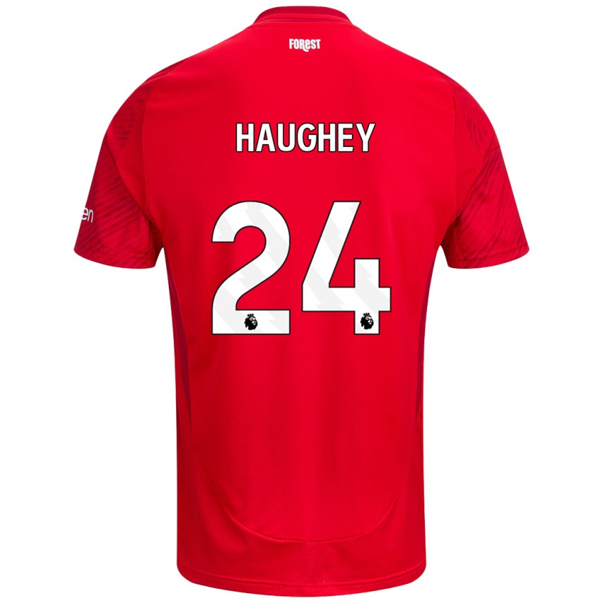 Damen Ella Haughey #24 Rot Weiß Heimtrikot Trikot 2024/25 T-Shirt Österreich