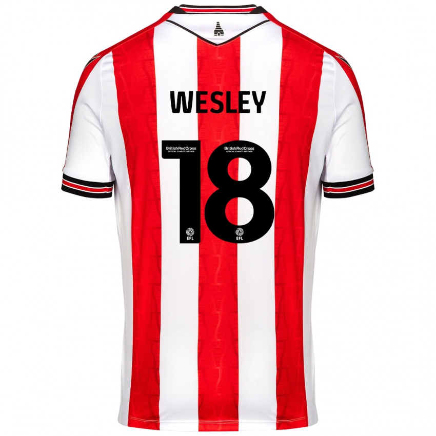 Damen Wesley Moraes #18 Rot Weiß Heimtrikot Trikot 2024/25 T-Shirt Österreich