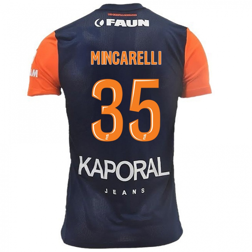 Damen Lucas Mincarelli #35 Marineblau Orange Heimtrikot Trikot 2024/25 T-Shirt Österreich