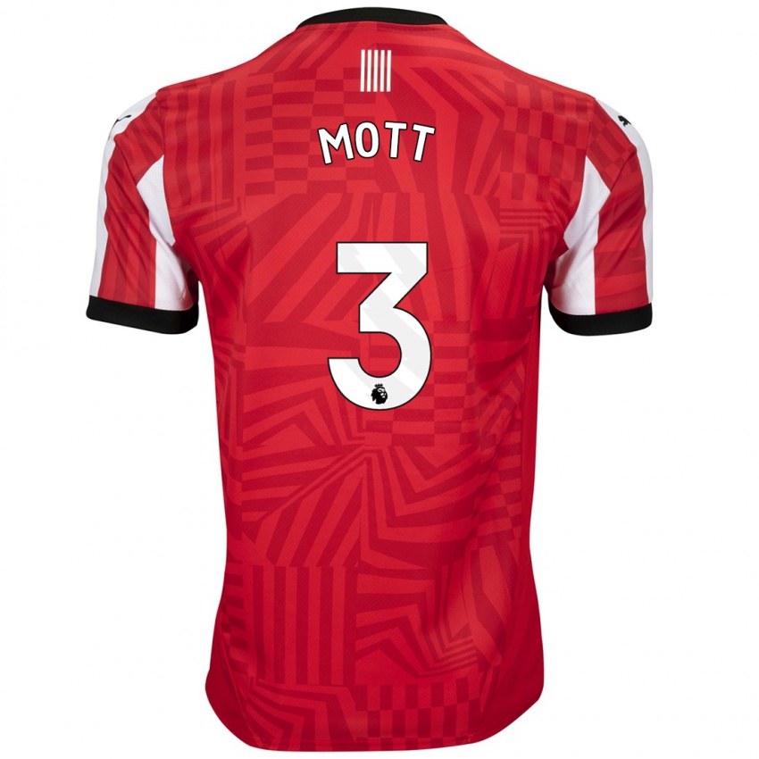 Damen Millicent Mott #3 Rot Weiß Heimtrikot Trikot 2024/25 T-Shirt Österreich