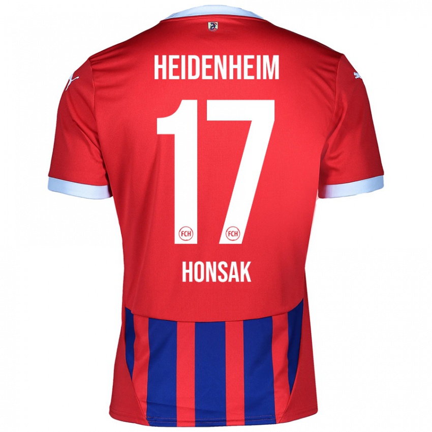 Damen Mathias Honsak #17 Rot Blau Heimtrikot Trikot 2024/25 T-Shirt Österreich