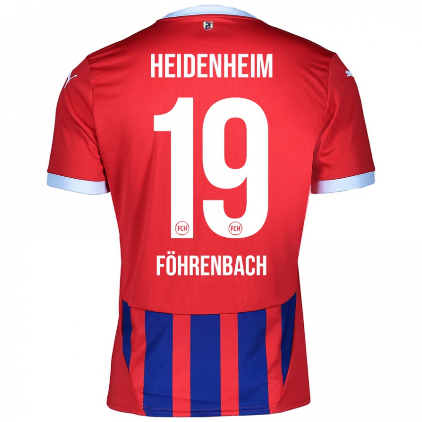 Damen Jonas Föhrenbach #19 Rot Blau Heimtrikot Trikot 2024/25 T-Shirt Österreich