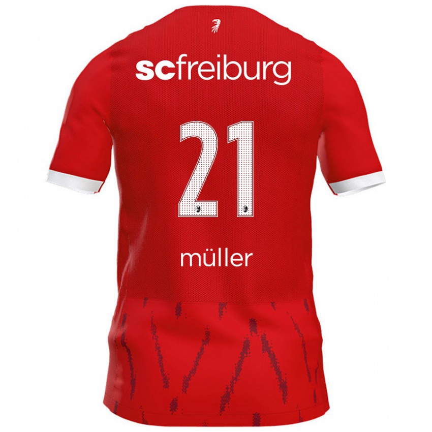 Damen Florian Müller #21 Rot Heimtrikot Trikot 2024/25 T-Shirt Österreich