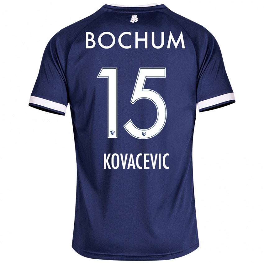 Damen Elhan Kovacevic #15 Dunkelblau Heimtrikot Trikot 2024/25 T-Shirt Österreich