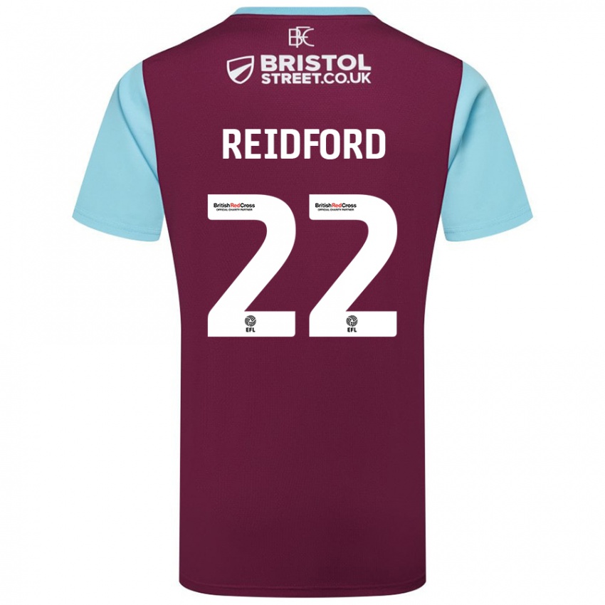 Damen Isabella Reidford #22 Burgunderrot Himmelblau Heimtrikot Trikot 2024/25 T-Shirt Österreich