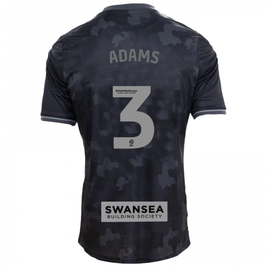 Damen Sarah Adams #3 Schwarz Auswärtstrikot Trikot 2024/25 T-Shirt Österreich