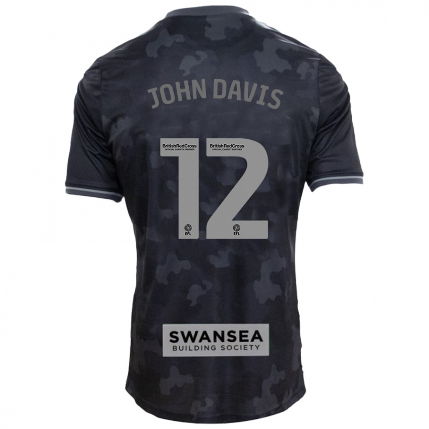 Damen Stacey John-Davis #12 Schwarz Auswärtstrikot Trikot 2024/25 T-Shirt Österreich