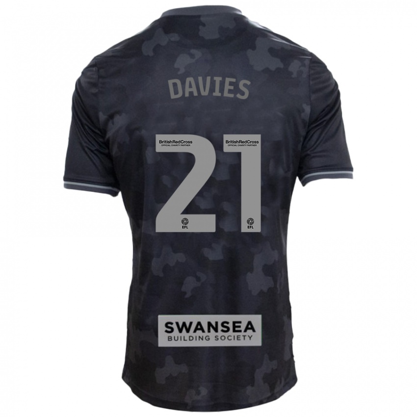 Damen Laura Davies #21 Schwarz Auswärtstrikot Trikot 2024/25 T-Shirt Österreich