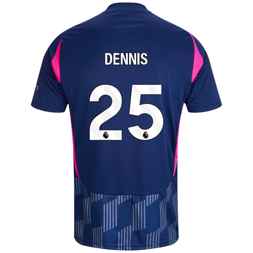 Damen Emmanuel Dennis #25 Königsblau Rosa Auswärtstrikot Trikot 2024/25 T-Shirt Österreich