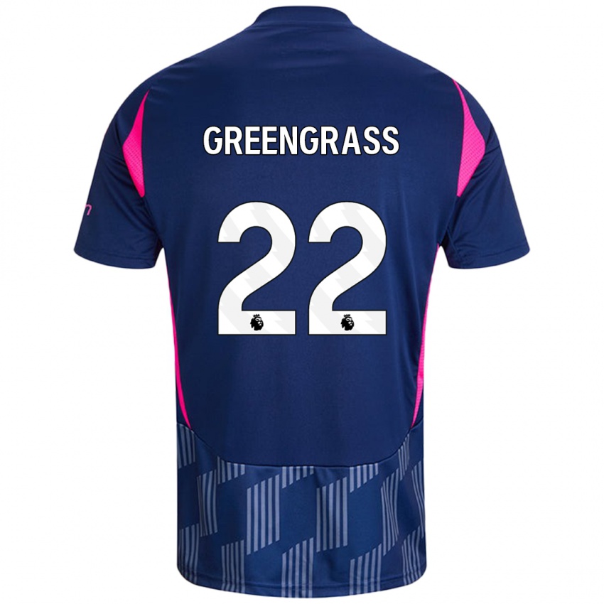 Damen Charlotte Greengrass #22 Königsblau Rosa Auswärtstrikot Trikot 2024/25 T-Shirt Österreich