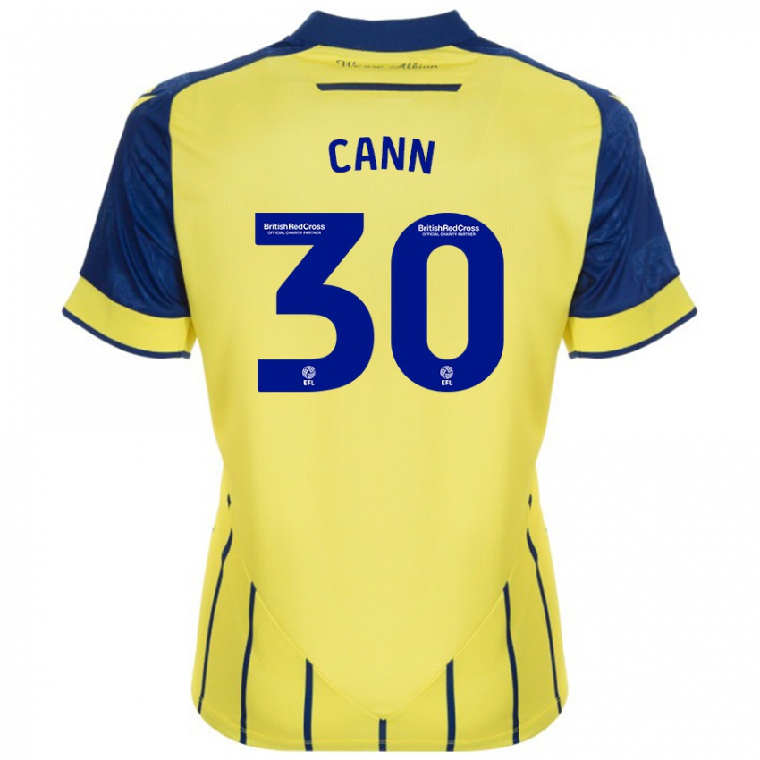 Damen Ted Cann #30 Gelb Blau Auswärtstrikot Trikot 2024/25 T-Shirt Österreich