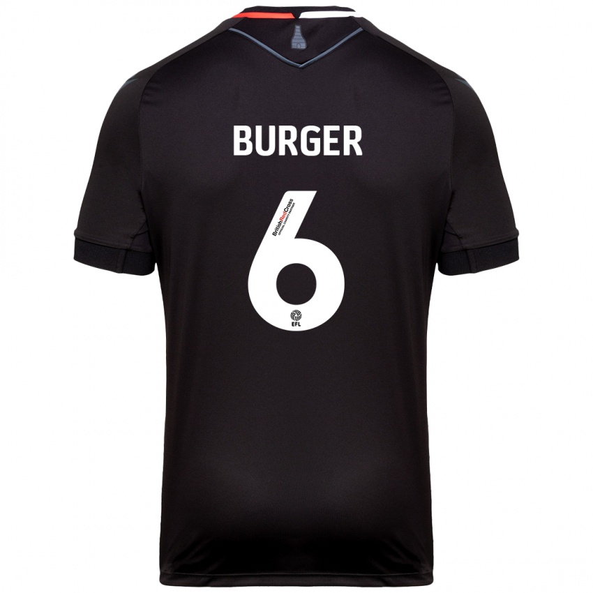 Damen Wouter Burger #6 Schwarz Auswärtstrikot Trikot 2024/25 T-Shirt Österreich