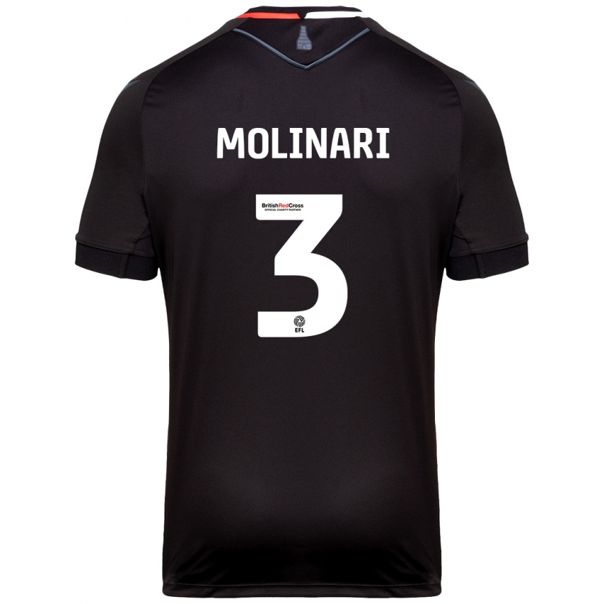 Damen Lucia Molinari #3 Schwarz Auswärtstrikot Trikot 2024/25 T-Shirt Österreich