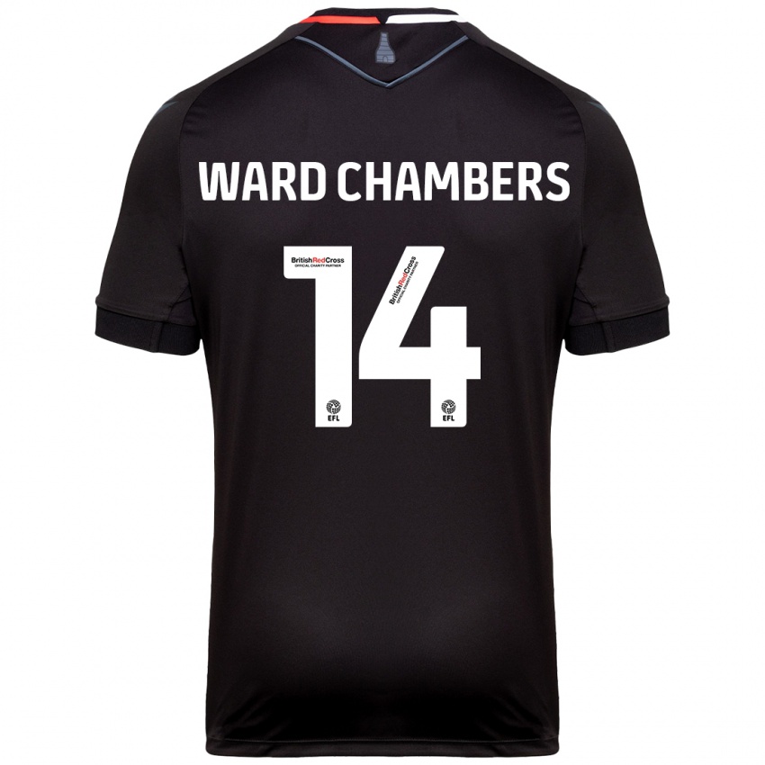 Damen Courtnay Ward-Chambers #14 Schwarz Auswärtstrikot Trikot 2024/25 T-Shirt Österreich