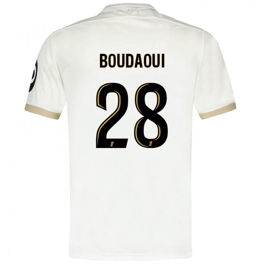 Damen Hicham Boudaoui #28 Weißgold Auswärtstrikot Trikot 2024/25 T-Shirt Österreich